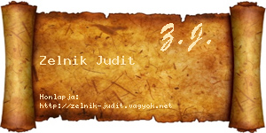 Zelnik Judit névjegykártya
